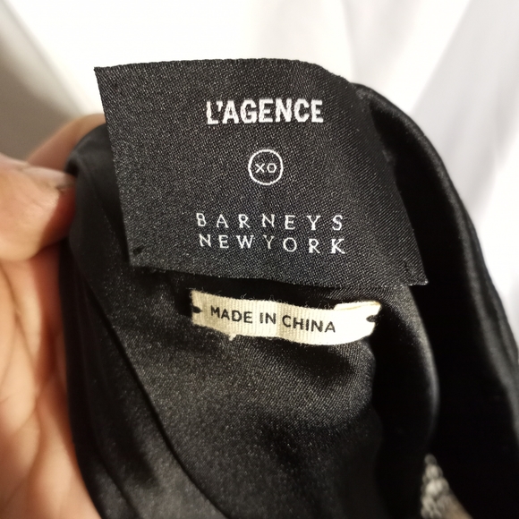 L'AGENCE for BARNEY'S NY - B&W Silk Zigzag Skirt - Picture 5 of 6